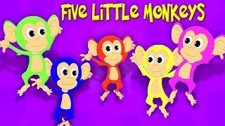 Cinque scimmiette  rime in italiano  Five Little Monkeys [upl. by Blanchette]