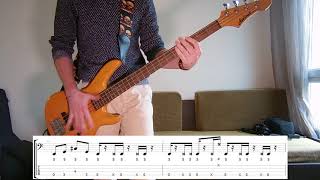 Incubus  A Certain Shade Of Green Bass cover with tabs [upl. by Derril]