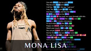 Lil Wayne  Mona Lisa  Rhymes Highlighted [upl. by Shoifet]