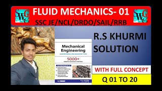 RS Khurmi solution with full concept fluid mechanics 01 [upl. by Miriam]