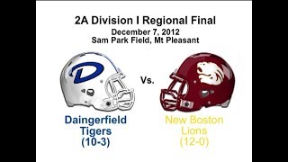 2012  Regional Final  New Boston vs Daingerfield Full Game [upl. by Neb550]