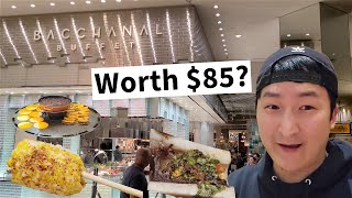 Is Vegas MOST EXPENSIVE BUFFET Worth It Bacchanal Buffet at Caesars Palace [upl. by Nnailuj]