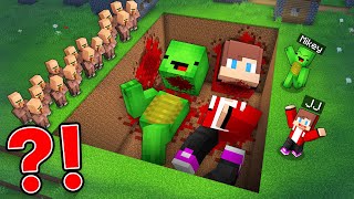 Who Buried GIANT Mikey and JJ ALIVE in Minecraft Maizen [upl. by Xylia241]