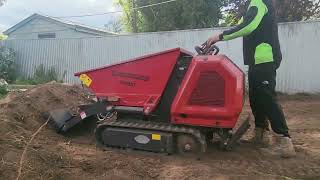 Chinese mini excavator clearing out entire yard [upl. by Yasnil]