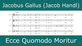 Jacobus Gallus  Ecce Quomodo Moritur English subtitles [upl. by Cowden]