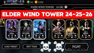 ELDER WIND TOWER 242526  MORTAL KOMBAT MOBILE 2024  ANDROID GAMEPLAY [upl. by Alisander]