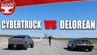 Cybertruck vs Delorean Drag Race [upl. by Clarine]