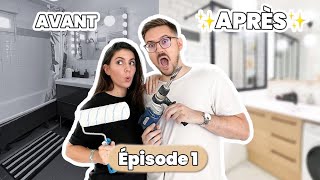 RÉNOVATION  on refait notre SALLE DE BAIN nousmêmes  😱🚿 épisode 1 [upl. by Sigismond]