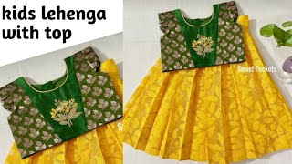 Baby Lehnga With Peplum Top Cutting and StitchingLehnga Choli Cutting and Stitching [upl. by Abijah990]