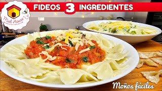 FIDEOS MOÑITOS receta fácil y super económica 3 INGREDIENTES [upl. by Aratal481]