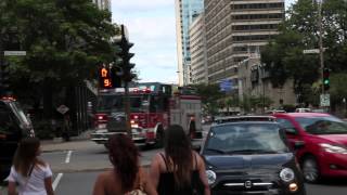 SIRENE DE POMPIER  FIREFIGHTER  A MONTREAL QUEBEC CANADA [upl. by Oludoet922]