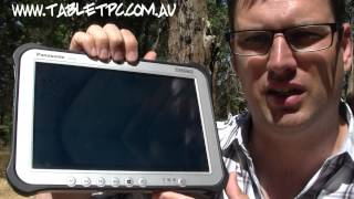 Panasonic Toughpad G1  First Rugged Windows 8 Tablet [upl. by Elleirua]