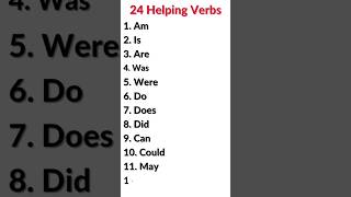 24 Helping Verbs You Need to Know 💡 shorts verbs [upl. by Hsejar419]