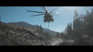 US Marines Sailors and Forest Service personnel recover a downed US Navy MH60S Seahawk [upl. by Viva488]