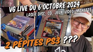 Vide grenier live 061024  2 Pépites PS3  jeux vidéo laser disc CD Bluray Cassette audio [upl. by Kluge]