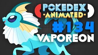 Pokedex Animated  Vaporeon [upl. by Etnoj]