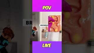 MI PEQUEÑA HERMANA LOCA EN ROBLOXPARTE 4😲😳 shorts roblox adoptme robloxshorts [upl. by Thorne]