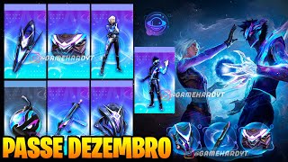 PASSE DE DEZEMBRO 2023 FREE FIRE COMPLETO [upl. by Noyrb866]