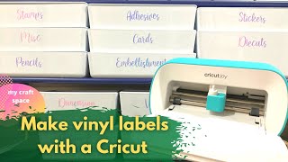 Cricut tutorial  Make vinyl labels with a Cricut Joy  Great for beginners [upl. by Betty]