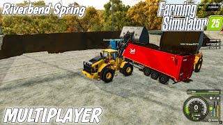 Multiplayer Silage Work And Corn Forage Harvesting  Riverbend Springs  FS25 [upl. by Bokaj]