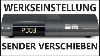 Techni Sat Digipal T2 HD Receiver Programme verschiebeneinstellen Werkseinstellungsoftware update [upl. by Irabaj]