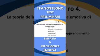 Tfa sostegno 2023  Test PreliminariDomande con Risposta shorts 04 [upl. by Jeremie]