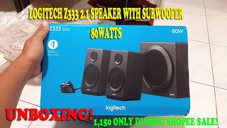 Logitech Z333 Speaker System with Subwoofer unboxing 2021 [upl. by Standley]