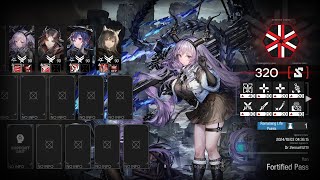 Arknights CC2 Fortified Pass Max Risk 320 Easy Clear 4 Operators [upl. by Marriott]