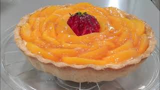 Recette Crème Pâtissière Tarte Au Pêches [upl. by Thordis]