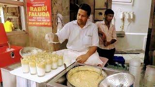 Rabri Faluda at famous Gianis Di Hatti  Chandni Chowk Old Delhi street food  Episode  11 [upl. by Adao]