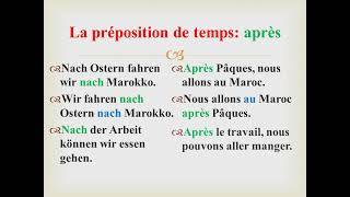 Temporale Präpositionen mit dem Dativles prépositions temporelles avec le datif [upl. by Pacifica]