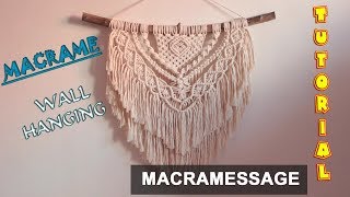 Macrame wall hanging Tutorial  Easy DIY for Macrame Beginners [upl. by Adrahc717]