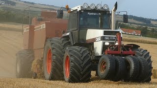 Case 2294 Baling Big Bales w Hesston 4900 Baler  PURE SOUND  Harvest 2018  DK Agri [upl. by Broderick]