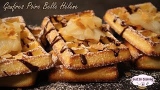 Recette des Gaufres façon Poire Belle Hélène [upl. by Simetra981]