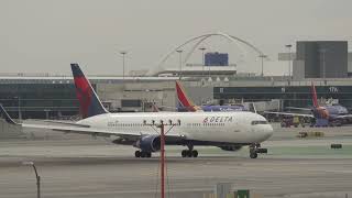 Delta 767 take off at LAX [upl. by Bodi883]