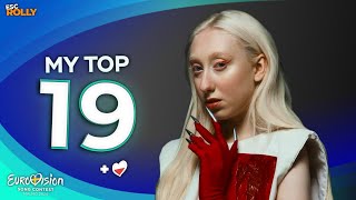 Eurovision 2024  My Top 19  NEW 🇵🇱 [upl. by Anaig511]