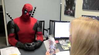 Deadpool visits Marvel HQ  HR Department  HD [upl. by Yanttirb]