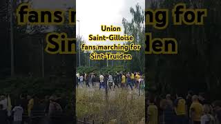 Union Saint Gilloise fans marching for Daio Wasabi Stadium [upl. by Neuburger]