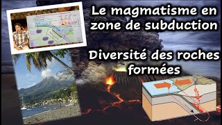 Lhistoire du magmatisme en zone de subduction et diversité des roches formées [upl. by Aelhsa]