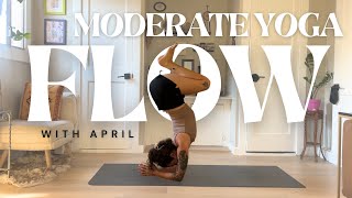 Moderate Vinyasa Flow  45 Minute Yoga For Strength [upl. by Irehs]