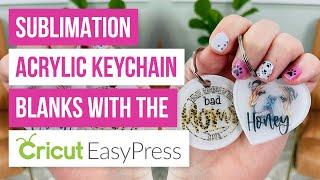 🌟Sublimation Acrylic Keychain Blanks With the Cricut Easy Press [upl. by Sylram401]