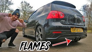 BRUTAL STRAIGHT PIPED GOLF MK5 GTI STAGE 2  REVIEW [upl. by Latsirhc]