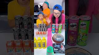 American popular snacks vs drinks ice cream challenge🍨 funny by Ethan Funny Family [upl. by Namialus]