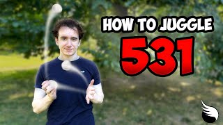 How to Juggle 531 3 Ball Trick [upl. by Pomeroy]