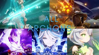 Elemental Burst  ＊Beat Drop＊｜ All Five Archons Character Demo Beat Drops [upl. by Cassaundra]