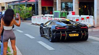 BEST OF LAMBORGHINI CARSPOTTING IN MONACO 2024 [upl. by Ruzich]