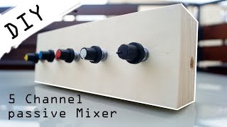 DIY 5 Channel passiv Audio Mixer [upl. by Ruhnke]