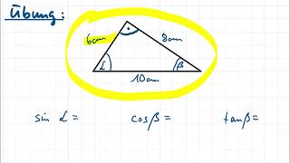 Berechnungen im allgemeinen Dreieck  Sinus Winkelsumme und Pythagoras Beispiel by einfach mathe [upl. by Dinan758]