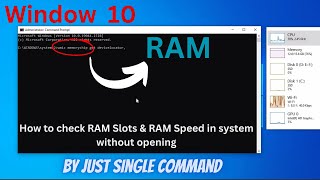 How to check RAM Slots and RAM Speed in PC without opening  By using Command prompt [upl. by Arraet]