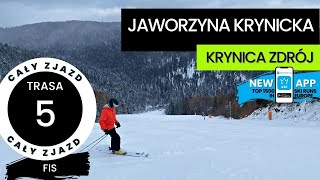 Jaworzyna Krynicka  7 listy TOP 10 czarnych tras w Polsce  trasa 5 FIS cały zjazd [upl. by Eidnew]